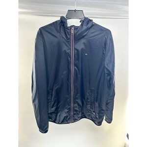 Tommy Hilfiger Men's Lightweight‎ Hooded Windbreaker Jacket Size XL